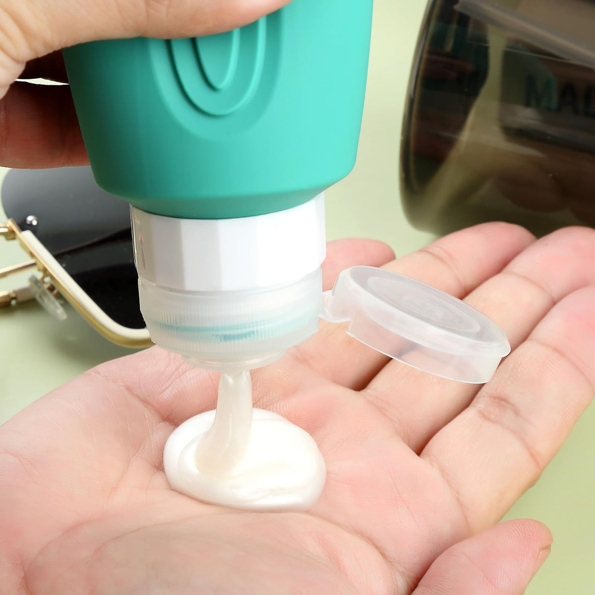 Mrsdry Travel Bottles 6oz in a travel setting