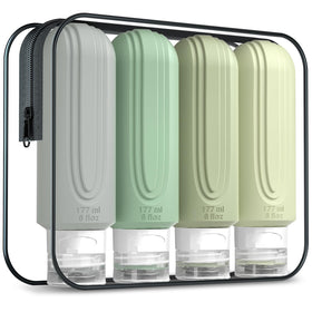 Mrsdry travel bottles 6oz set with PVC toiletry bag