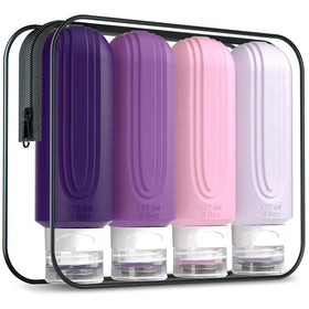 Mrsdry travel bottles 6oz set with PVC toiletry bag