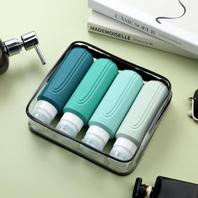 Mrsdry Travel Bottles 6oz standing on a bathroom counter