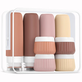 Mrsdry Travel Bottles 8 Pack silicone squeeze bottles and jars