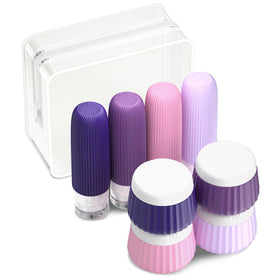Mrsdry Travel Bottles 8 Pack silicone squeeze bottles and jars