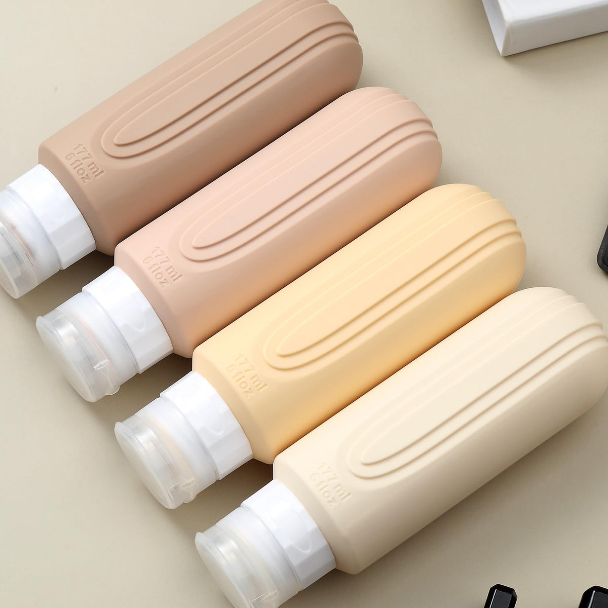 Mrsdry travel bottles arranged in toiletry bag