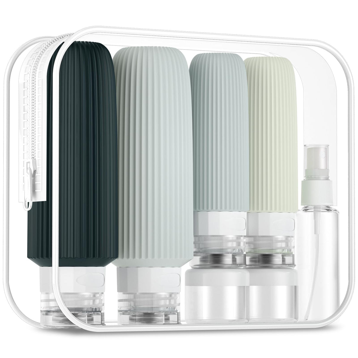 Mrsdry travel bottles kit 16 pack assorted containers in zip case
