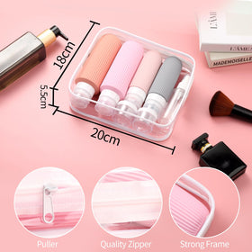 Mrsdry travel bottles set with labels and scoops in a bag