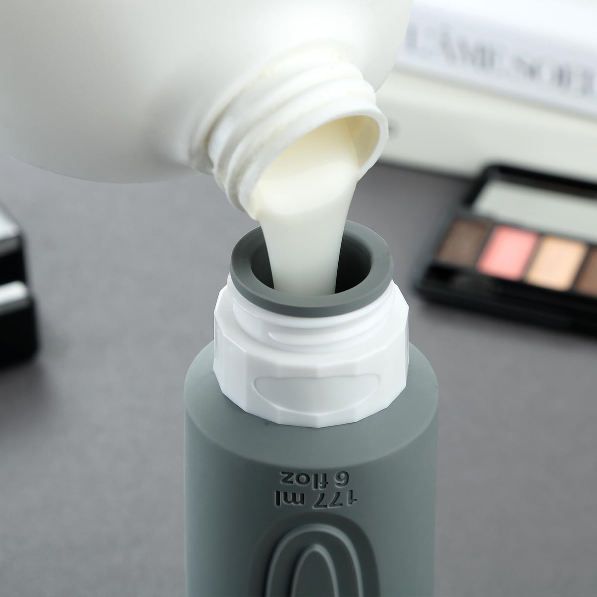 Mrsdry travel bottles showing refillable feature