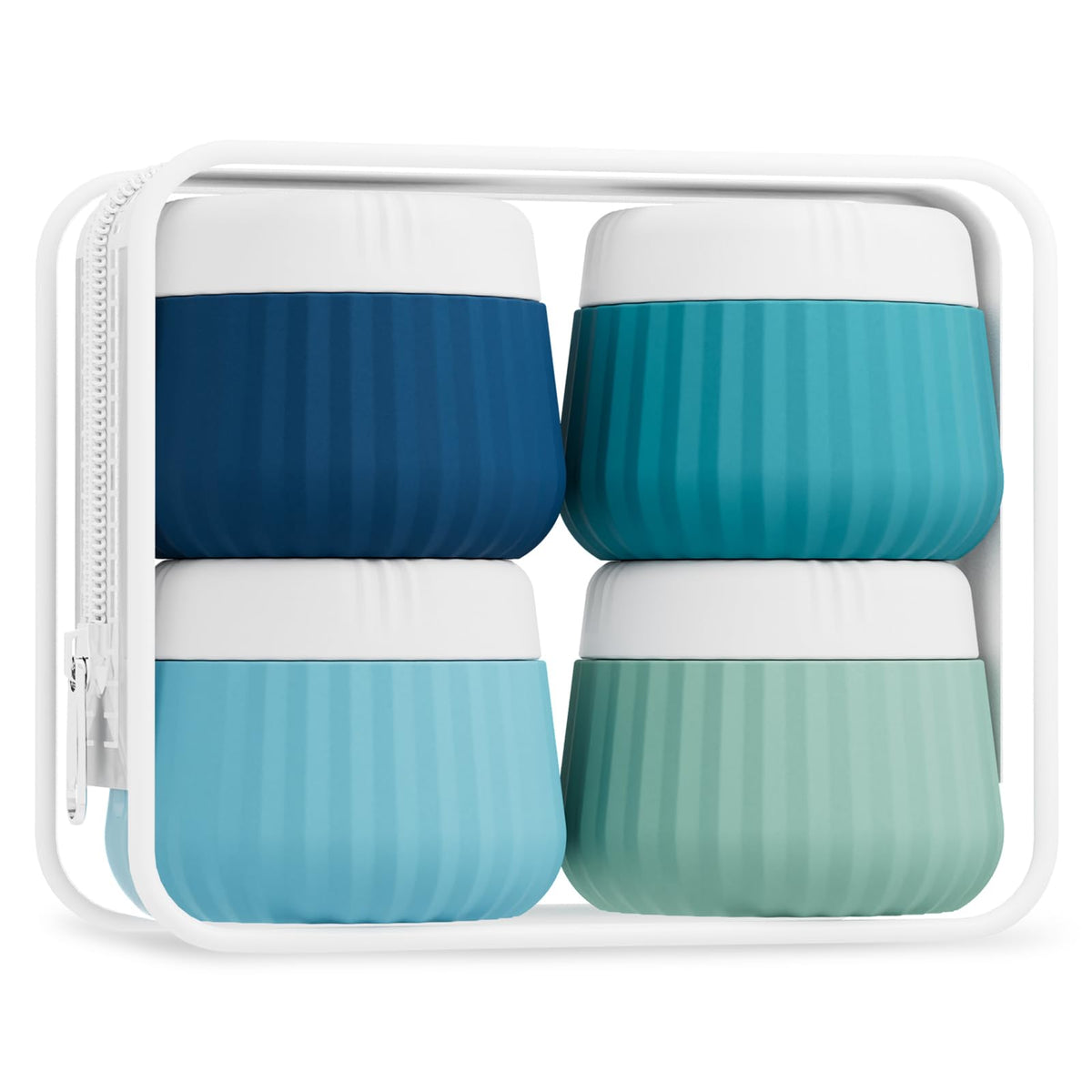 Mrsdry Travel Containers for Toiletries 4 Pack with clear bag