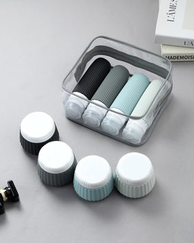 Mrsdry travel containers on a travel suitcase