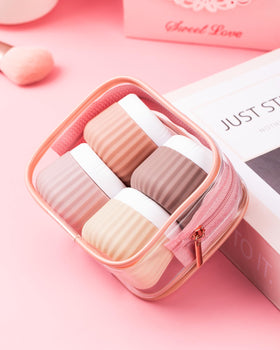Mrsdry travel containers packed in a clear makeup bag