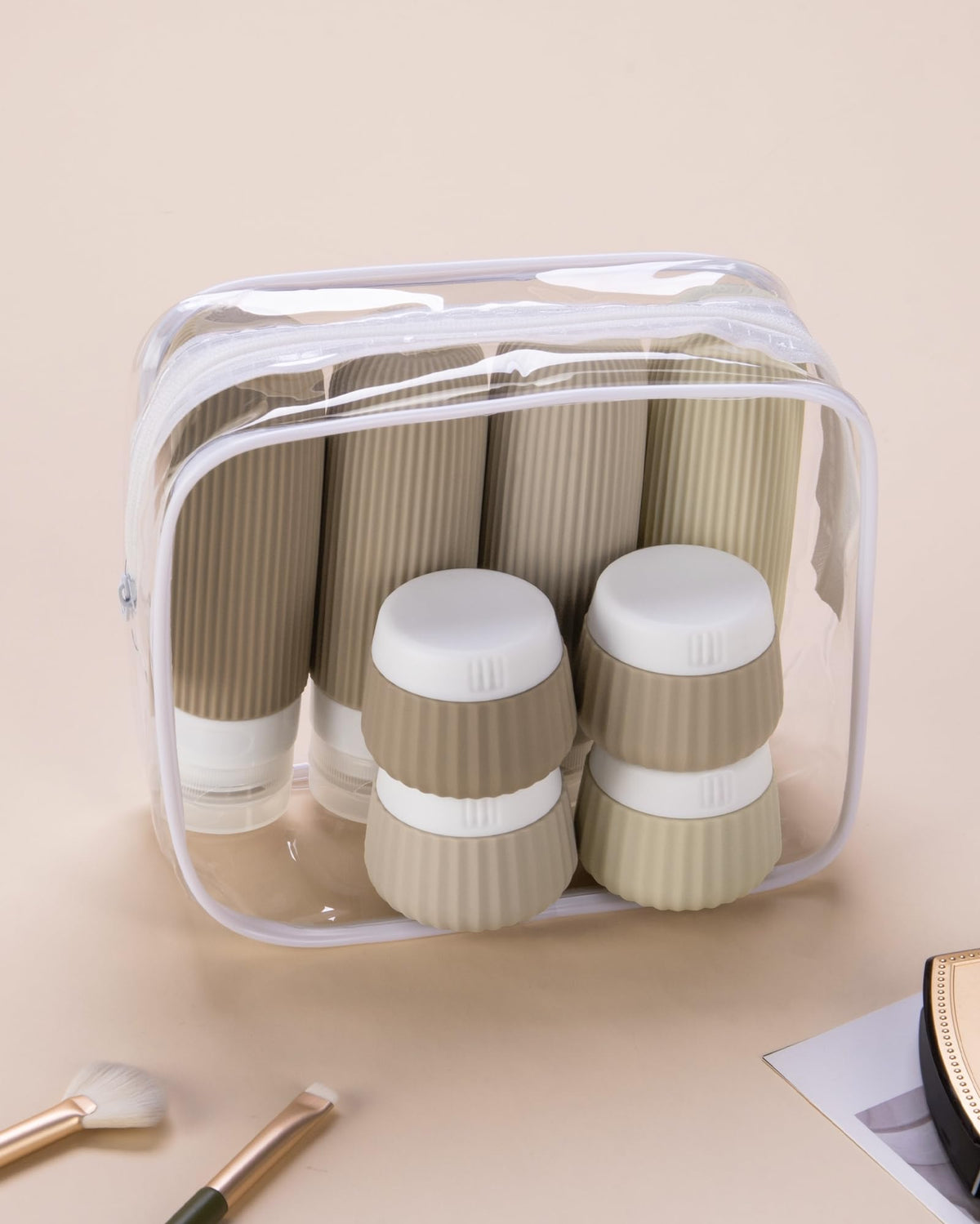 Mrsdry travel containers with toiletries