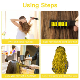 MSDADA Hair Chalk Comb being cleaned under water