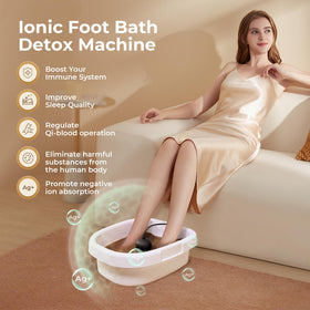 MSFOOT Ionic Foot Bath Detox Machine with water and salt