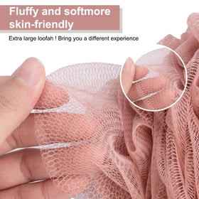 MTDLYICE loofah demonstrating foam generation with shower gel