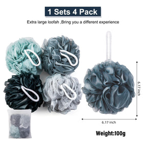 MTDLYICE loofah sponge hanging with built-in rope
