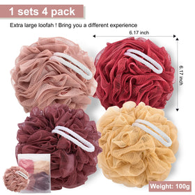 MTDLYICE loofah with built-in hanging rope for drying