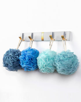 MTDLYICE XXL Large Loofah Sponge displayed with bath accessories