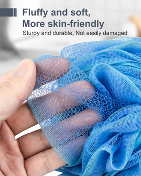 MTDLYICE XXL Large Loofah Sponge hanging to dry