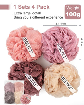 MTDLYICE XXL Large Loofah Sponge in a shower setting