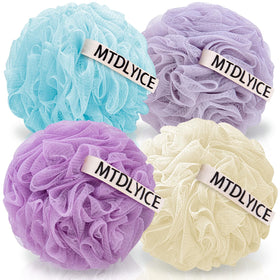 MTDLYICE XXL Large Loofah Sponge Lavender front view