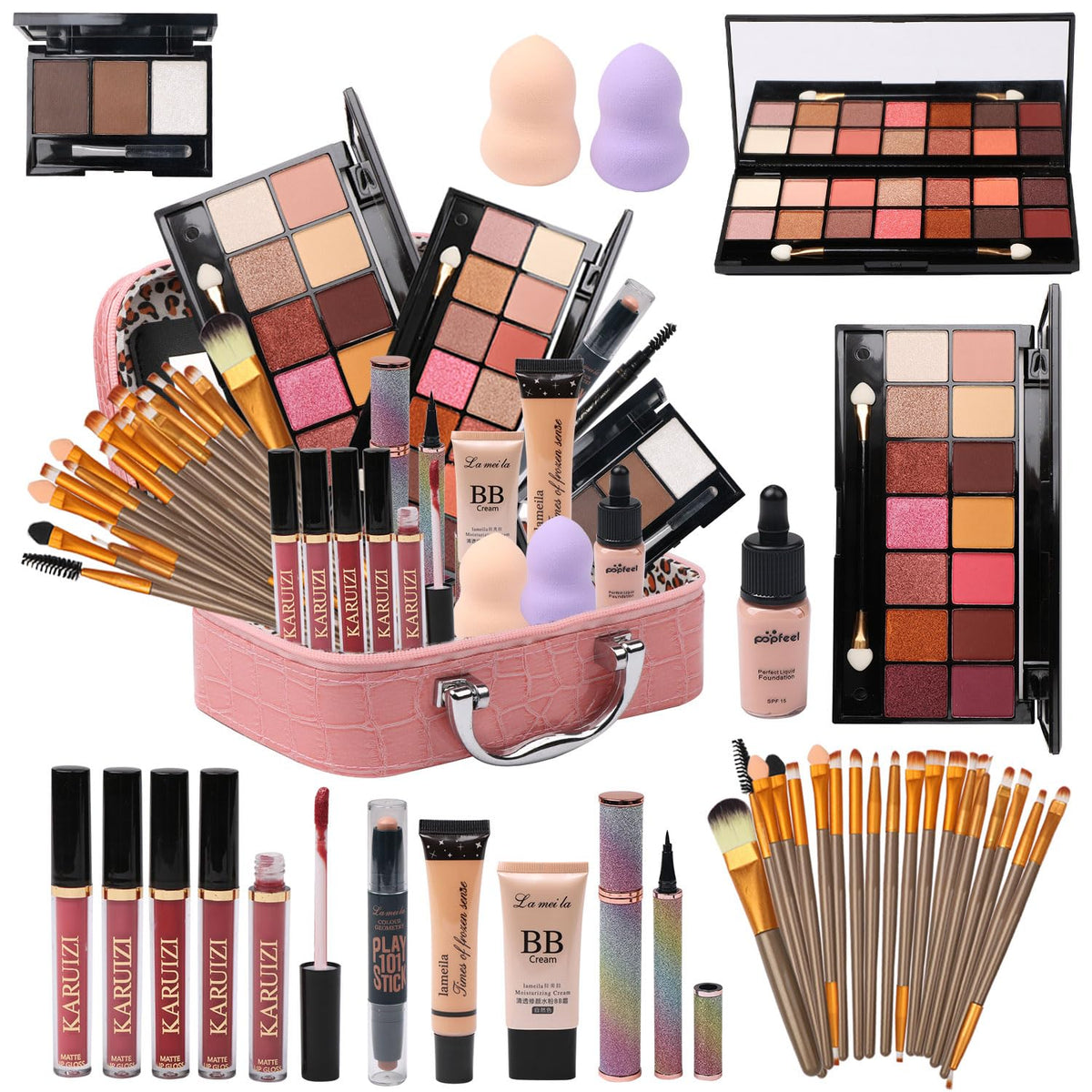 MTDXILTAI All in One Makeup Kit storage bag with contents