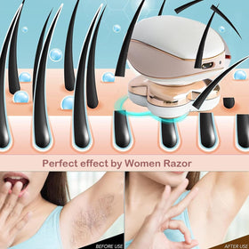 Muflylee Electric Razor in hand demonstrating easy operation