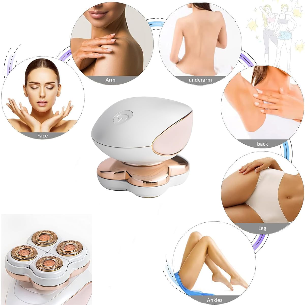 Muflylee Electric Razor with LED light feature for precision