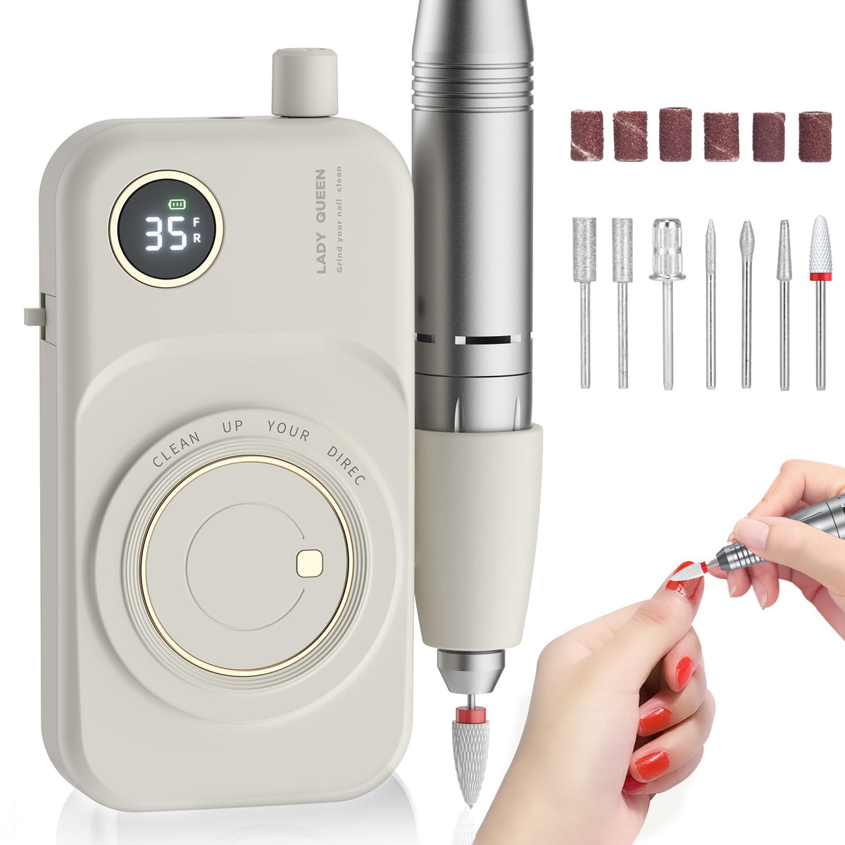 mUGLE Portable Nail Drill Electric File front view