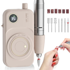mUGLE Portable Nail Drill Electric File front view in pink