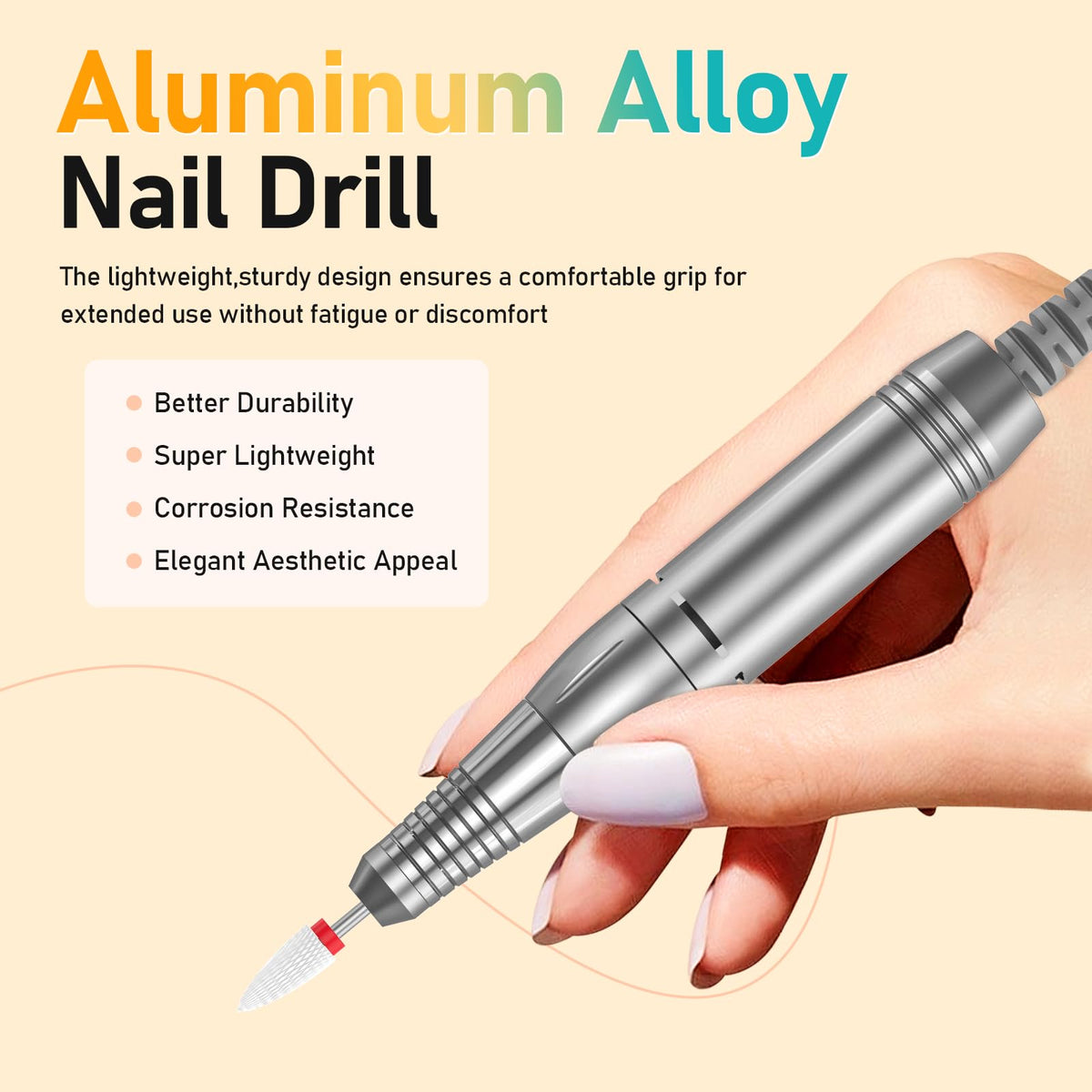 mUGLE Portable Nail Drill in pink gift box
