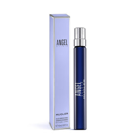 Mugler Angel Elixir Eau de Parfum deep blue bottle with floral design