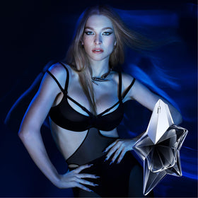 Mugler Angel Fantasm bottle held in hand