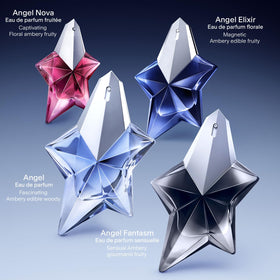 Mugler Angel Fantasm Eau de Parfum 0.33 Fl Oz on a vanity table