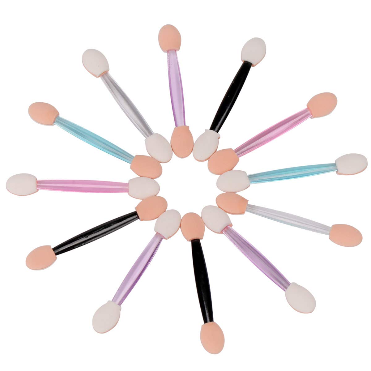 Multiple Akstore eyeshadow applicators showing dual sides
