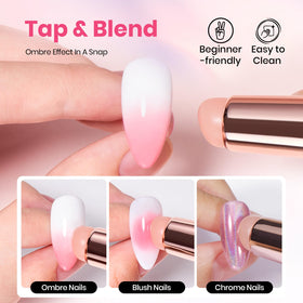 multiple ombre brushes included in beetles Gel Polish set