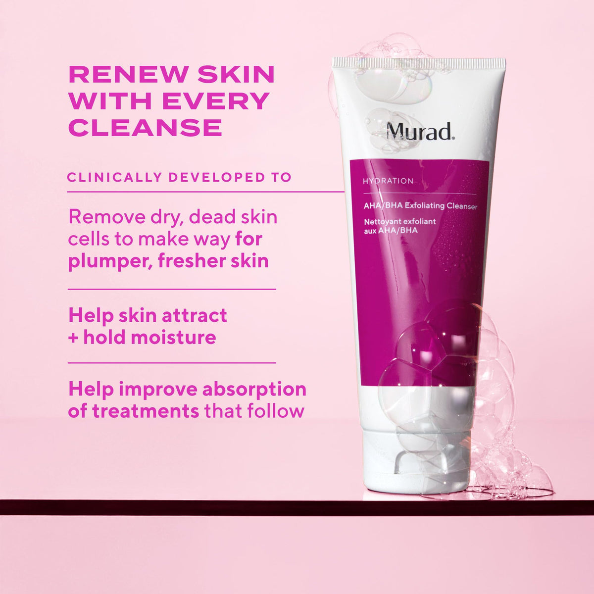 Murad AHA/BHA Exfoliating Cleanser 5 Fl Oz back view