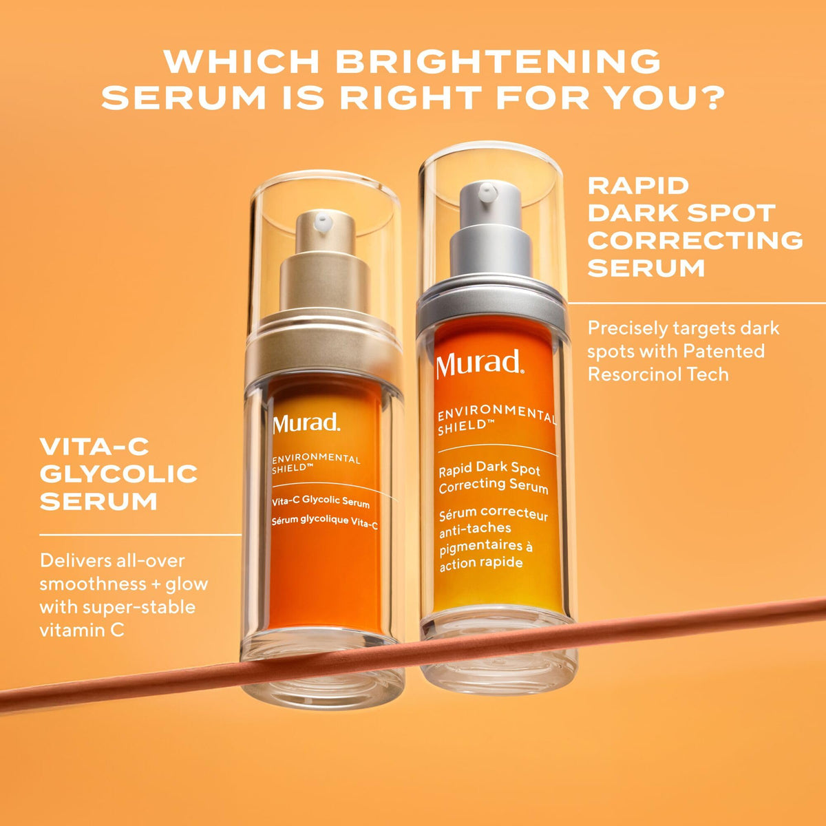 Murad Vita-C Glycolic Brightening Serum with skincare routine products