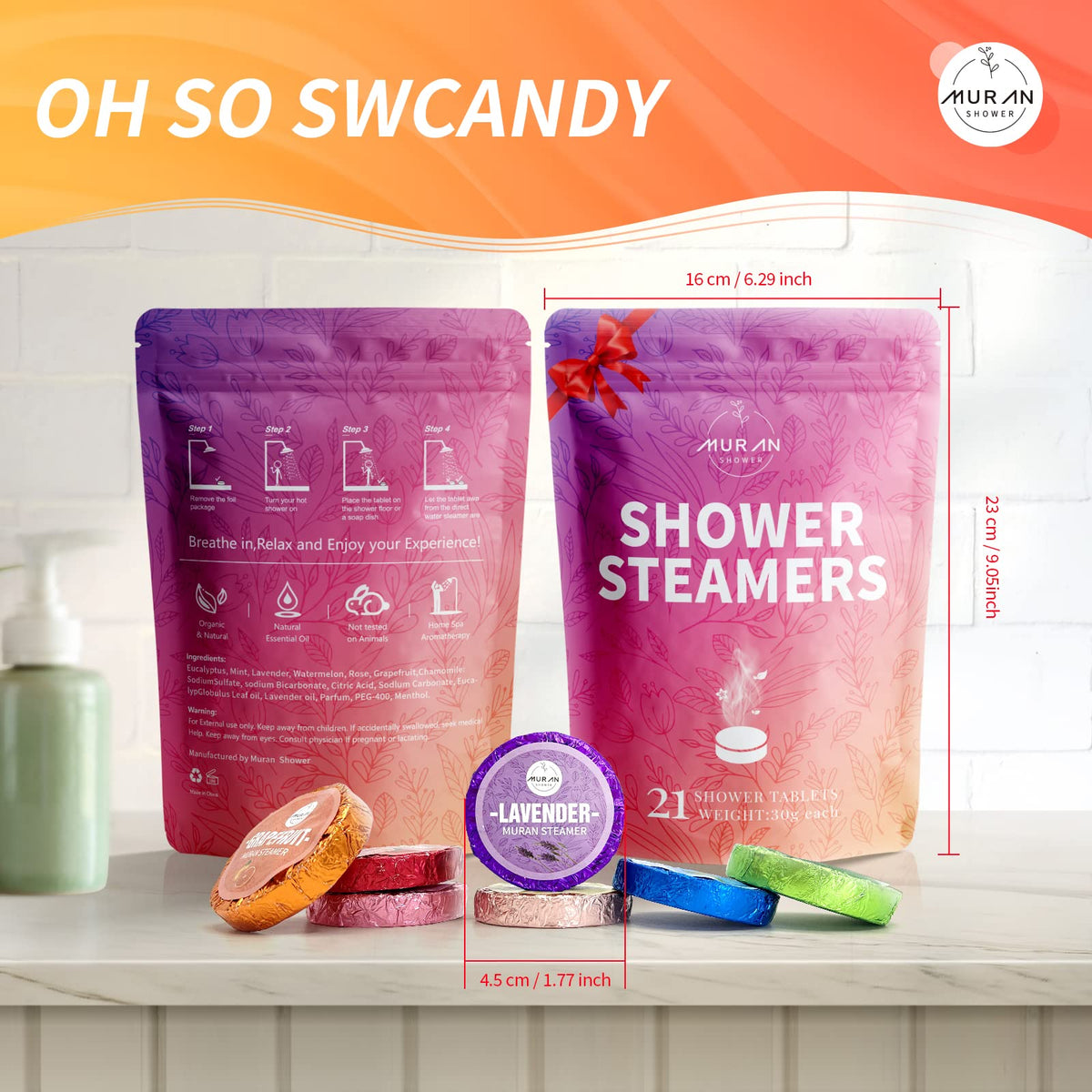 MURAN SHOWER chamomile shower steamer with essential oils