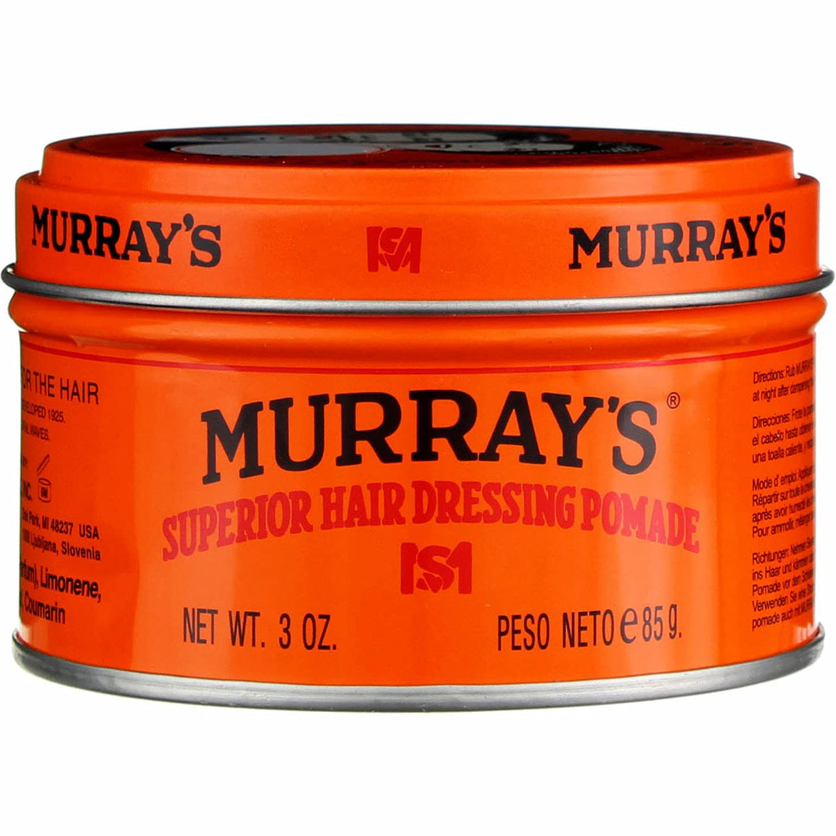 Murrays Hair Dressing Pomade 3 Oz with styling tools