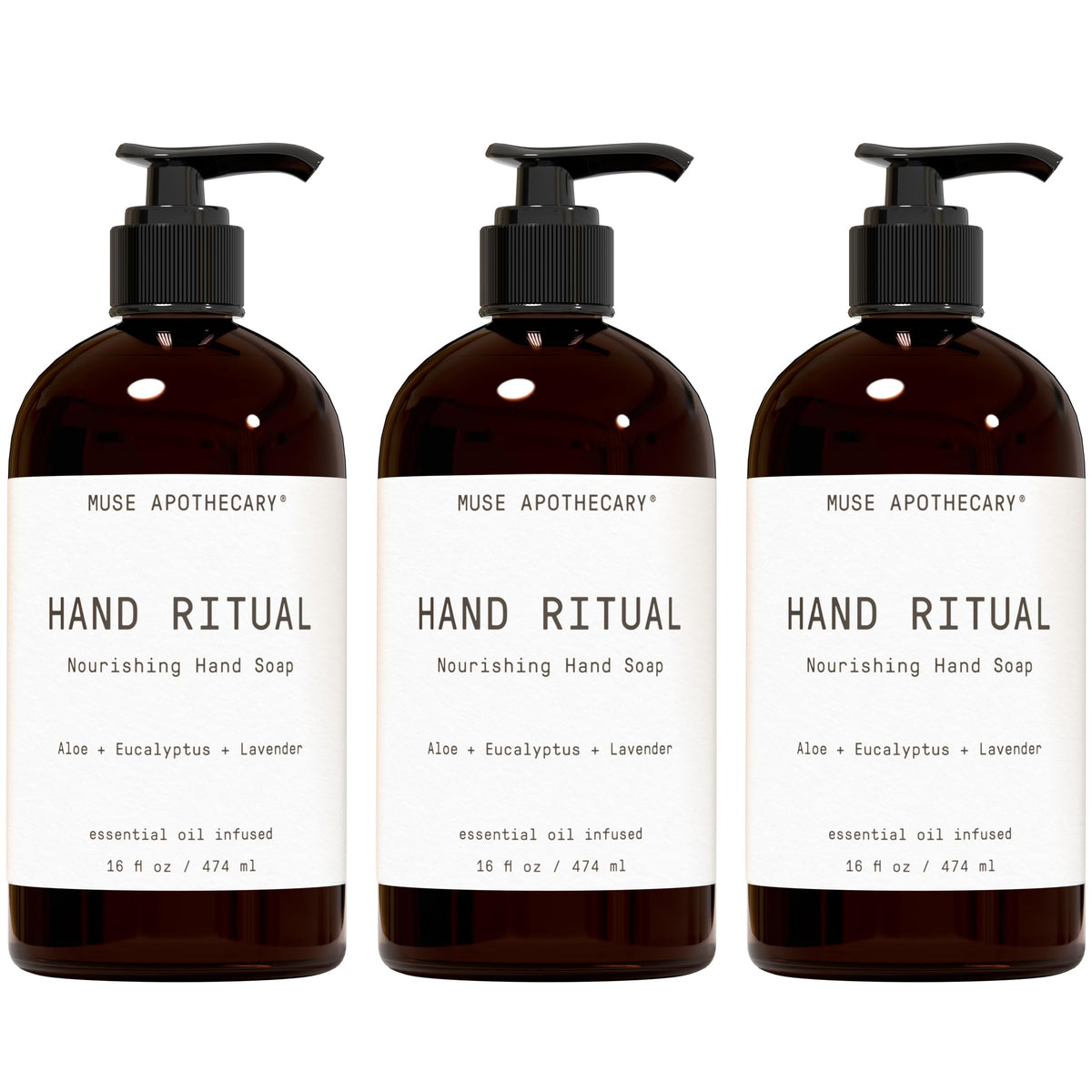 Muse Apothecary Hand Ritual 16 oz hand soap front view