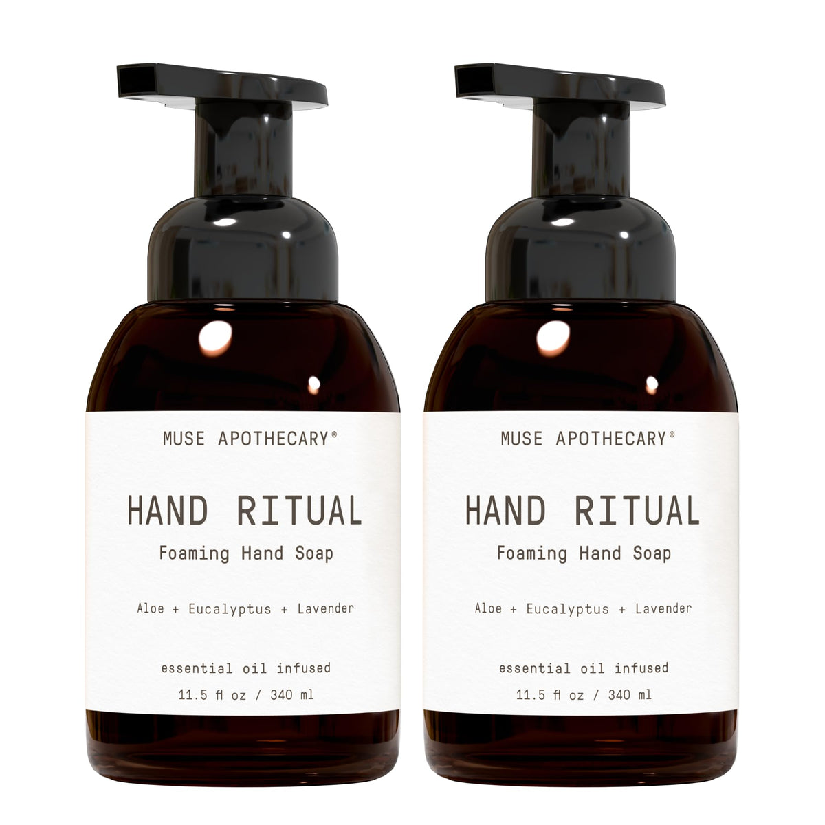 Muse Apothecary Hand Ritual foaming hand soap front view, 11.5 oz