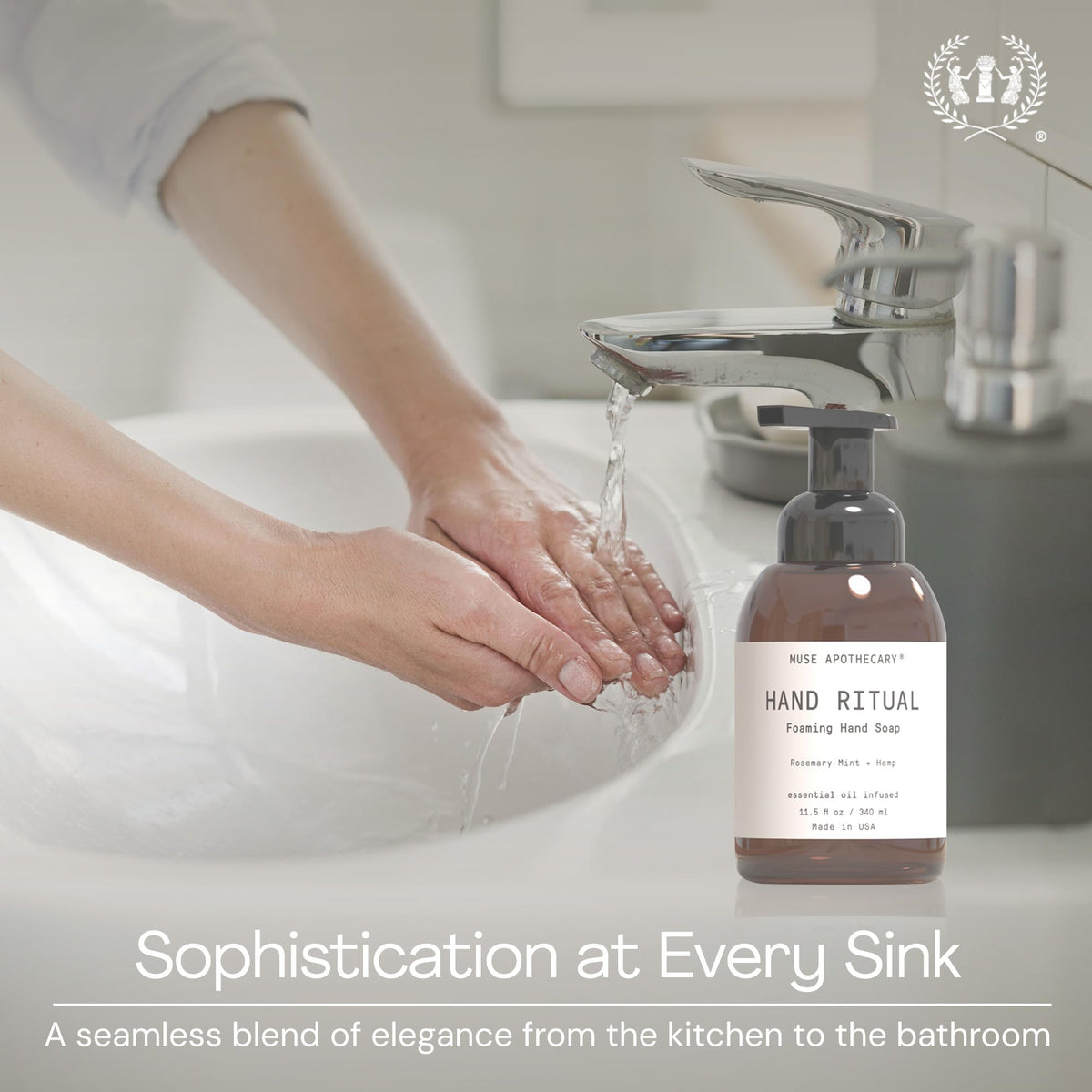 Muse Apothecary Hand Ritual foaming hand soap packaging close-up