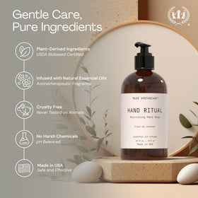 Muse Apothecary Hand Ritual hand soap on a kitchen sink