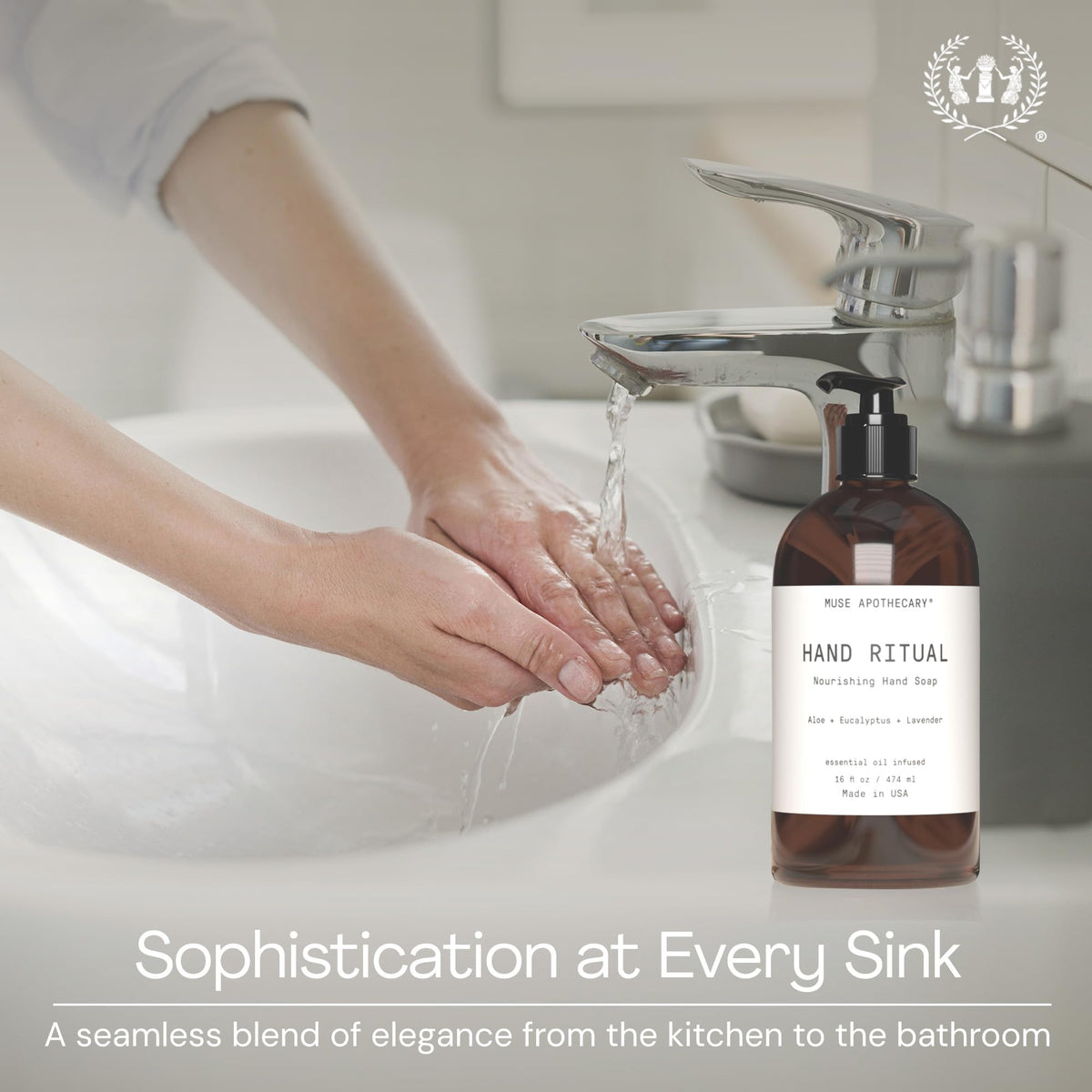 Muse Apothecary Hand Ritual hand soap with aloe and eucalyptus