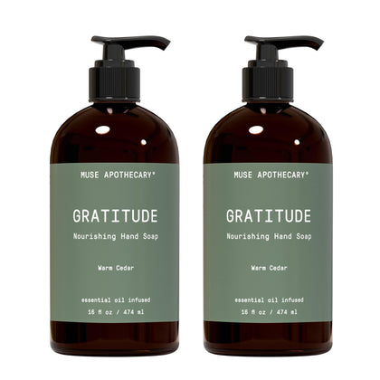 Muse Apothecary Hand Ritual Warm Cedar hand soap front view