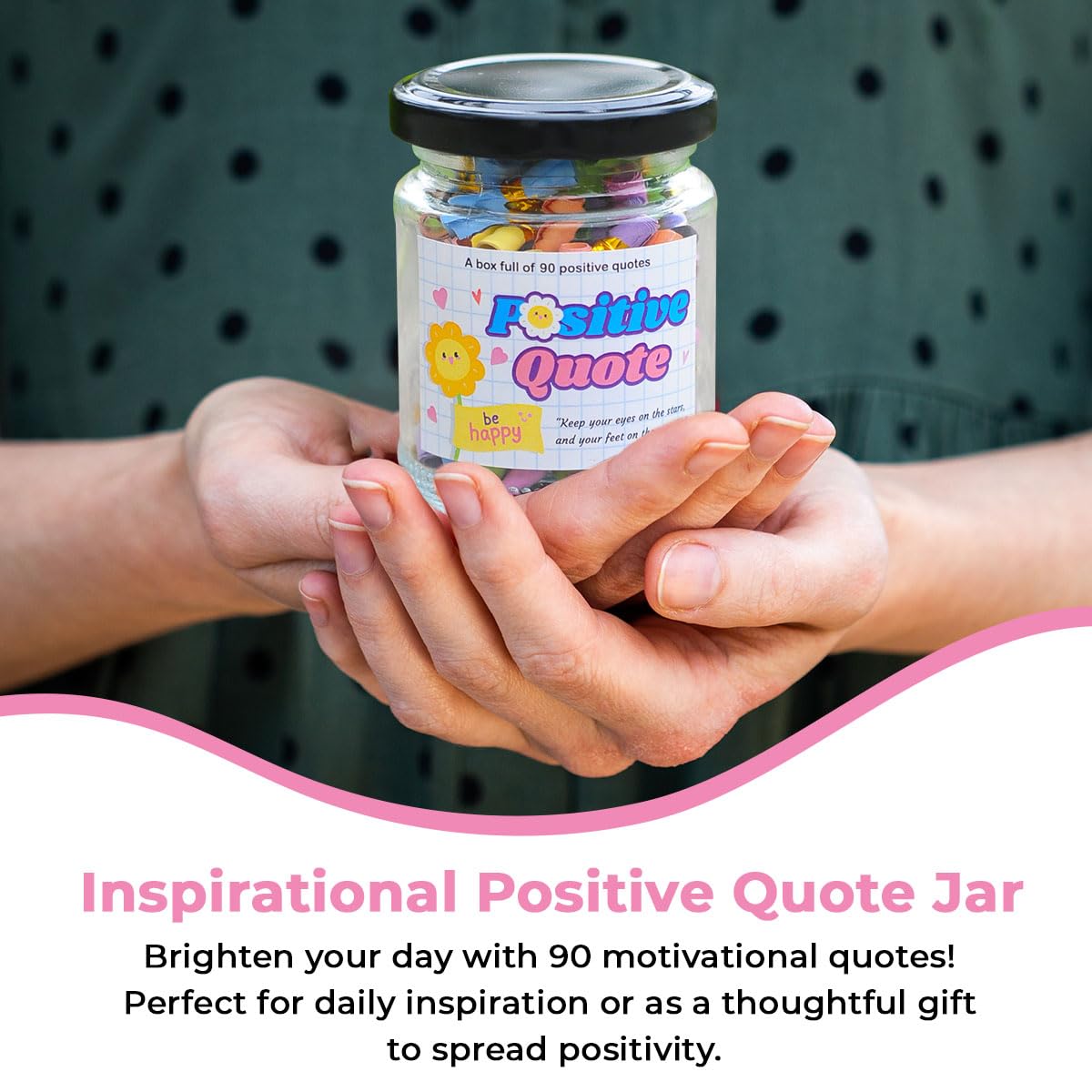 Musemory Affirmations Jar displayed on a desk