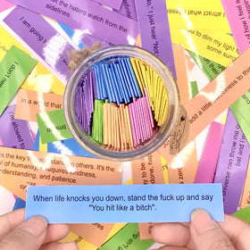 Musemory Badass Affirmation Jar with inspirational quotes
