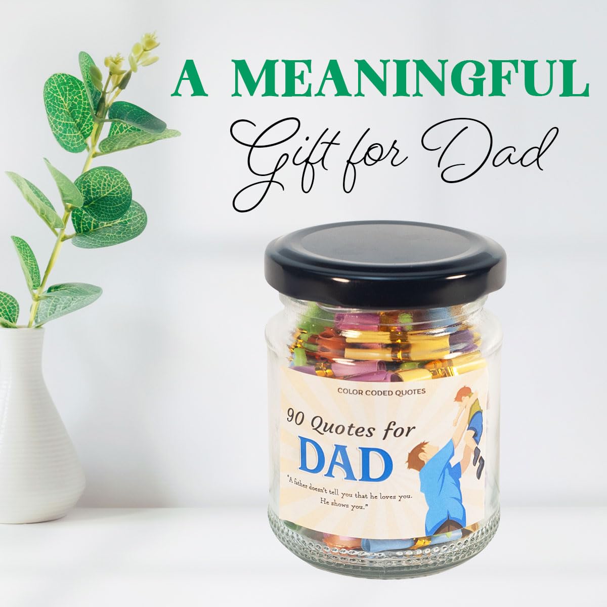 Musemory jar with 90 positive affirmation cards
