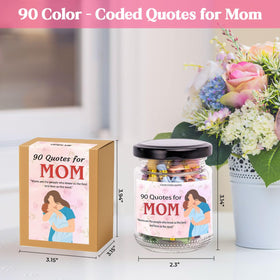 Musemory Love Notes for Mom jar with NFC keychain close-up