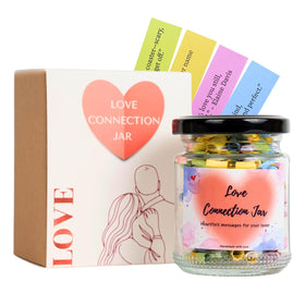 Musemory Love Notes Jar front view with 90 affirmation cards