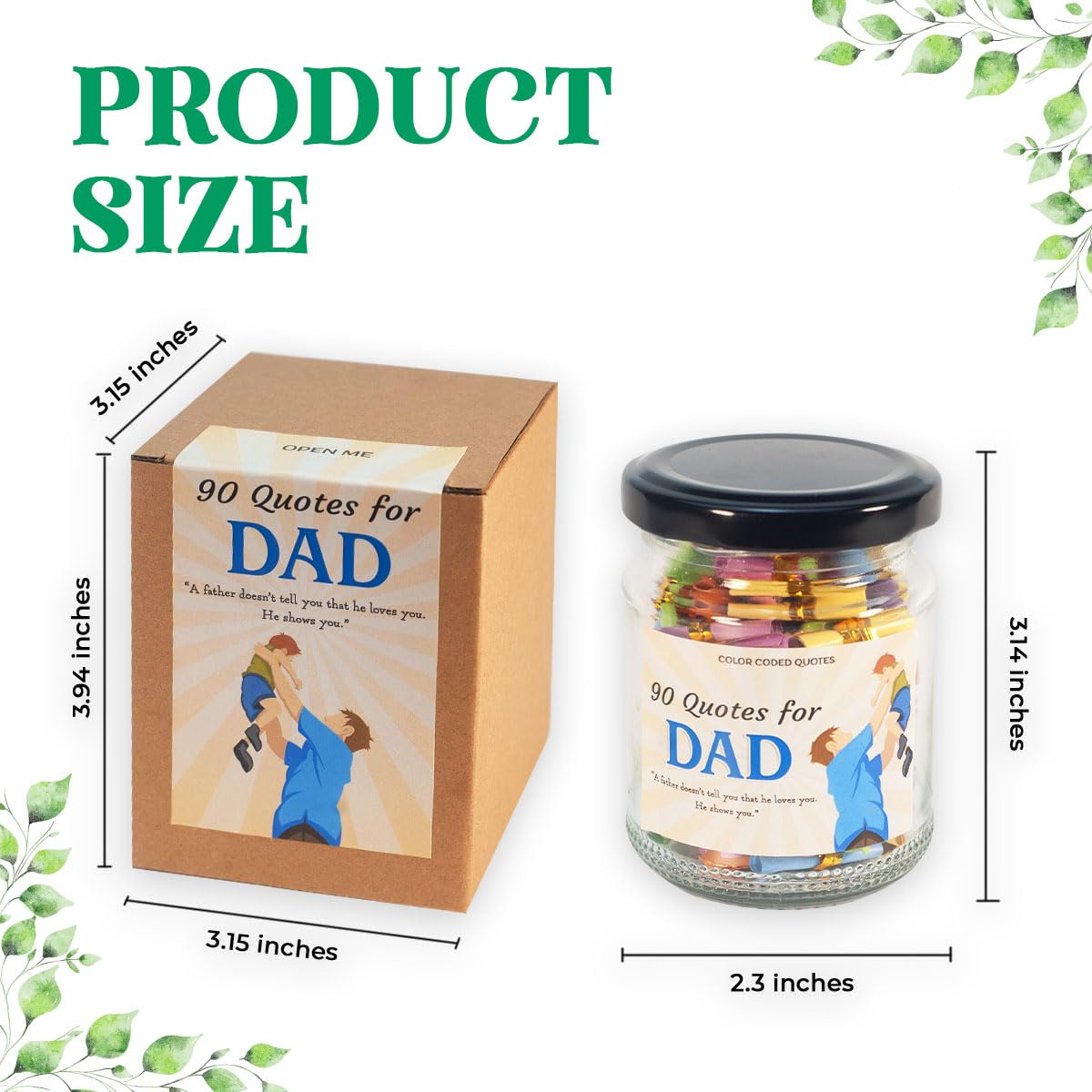 Musemory Positive Affirmation Jar with keychain